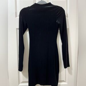 Velvet long sleeve mini dress